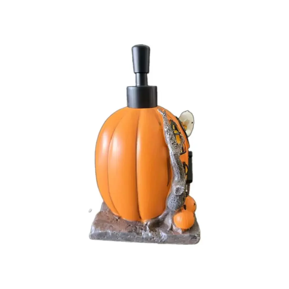 New Spooky Ghost Pumpkin Haunted House Halloween Soap Dispenser Decoration